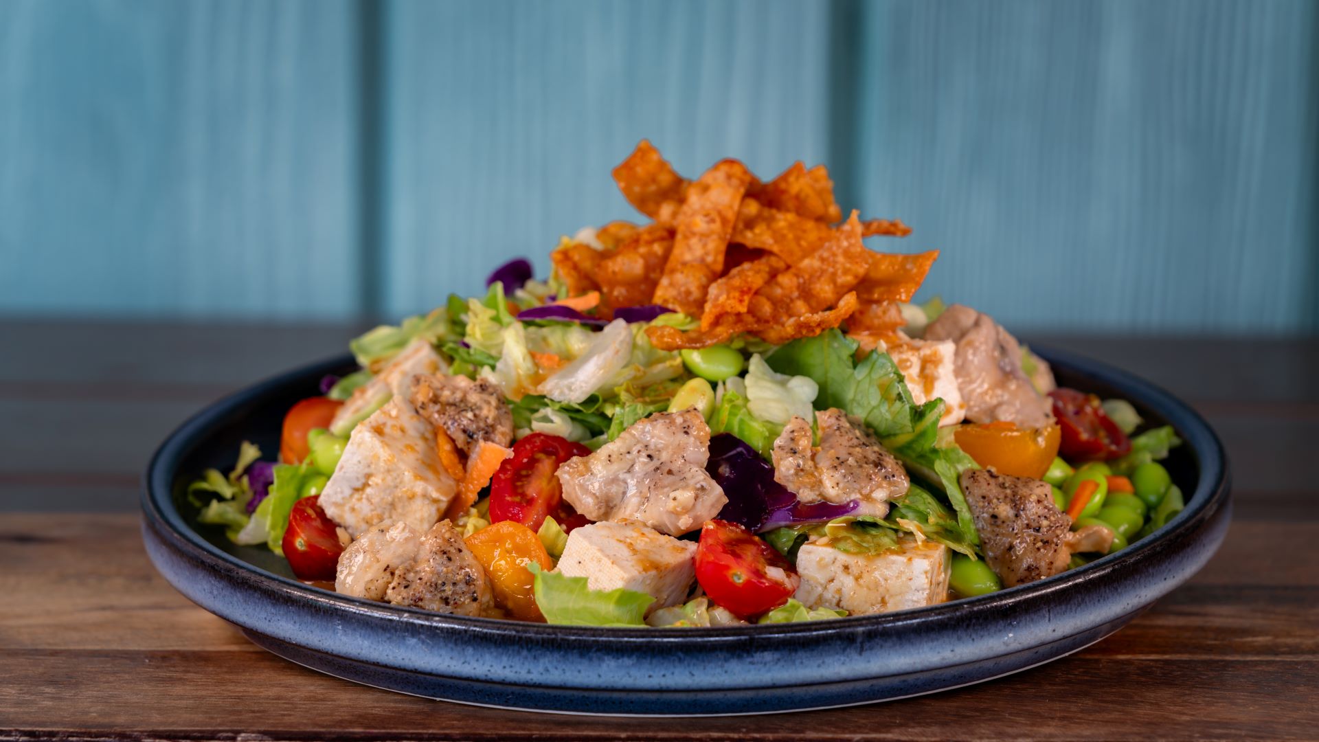 Ginger Sesame Tofu Chicken Salad Aunt Cass Cafe