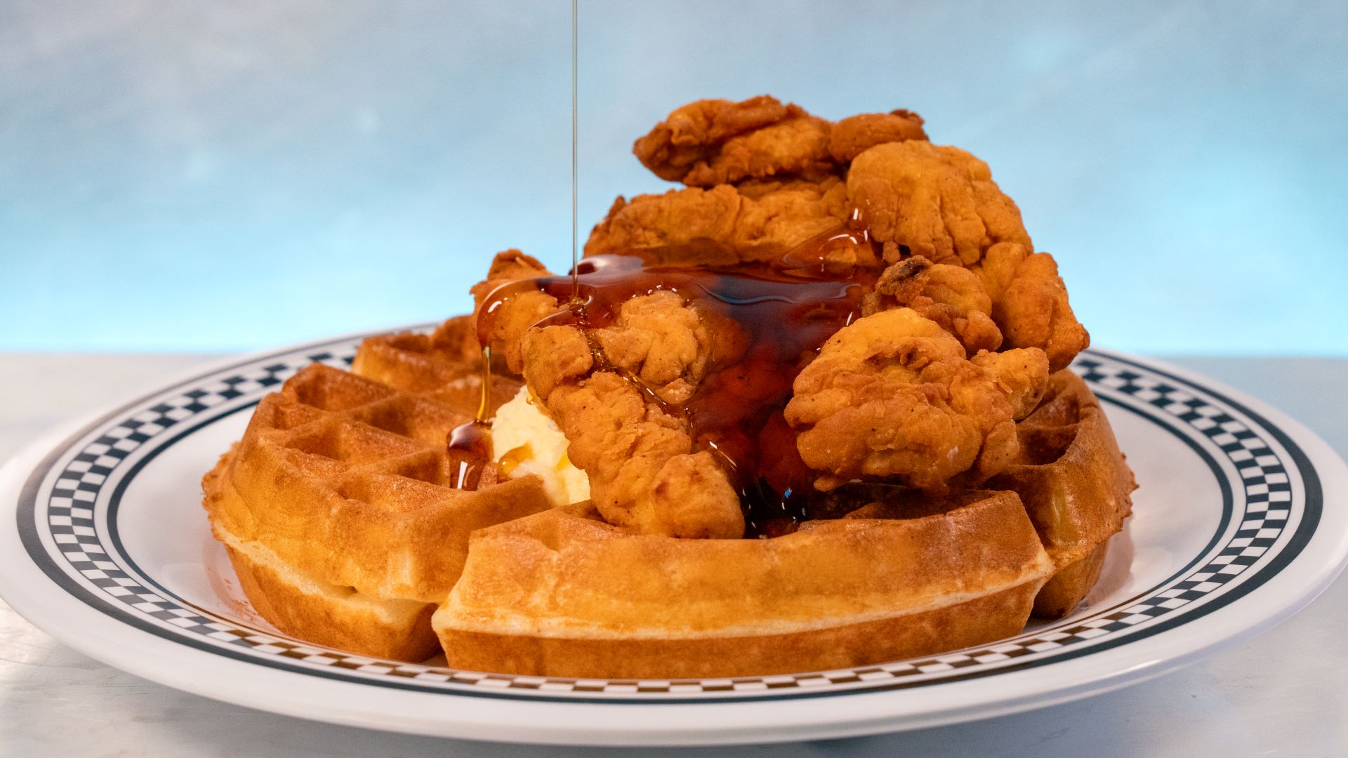 Winners Circle Chicken and Waffles Flos V8 Cafe