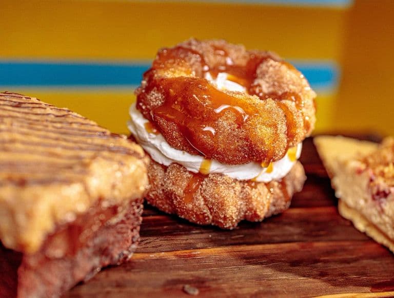 Churro Cheesecake Donut Sandwich - Gourmet Churro Factory